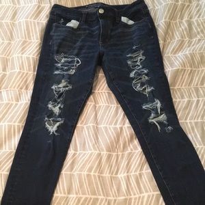 American eagle ripped jeans size 12